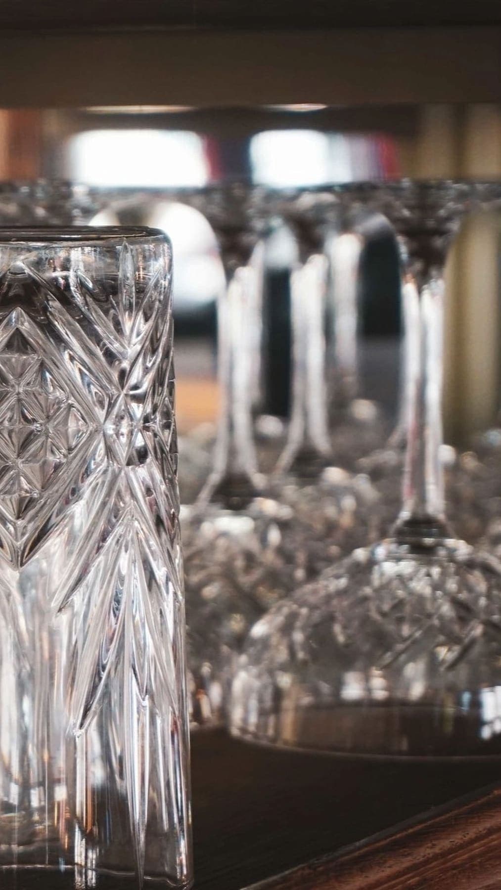 Les verres en cristal taillé de la maison