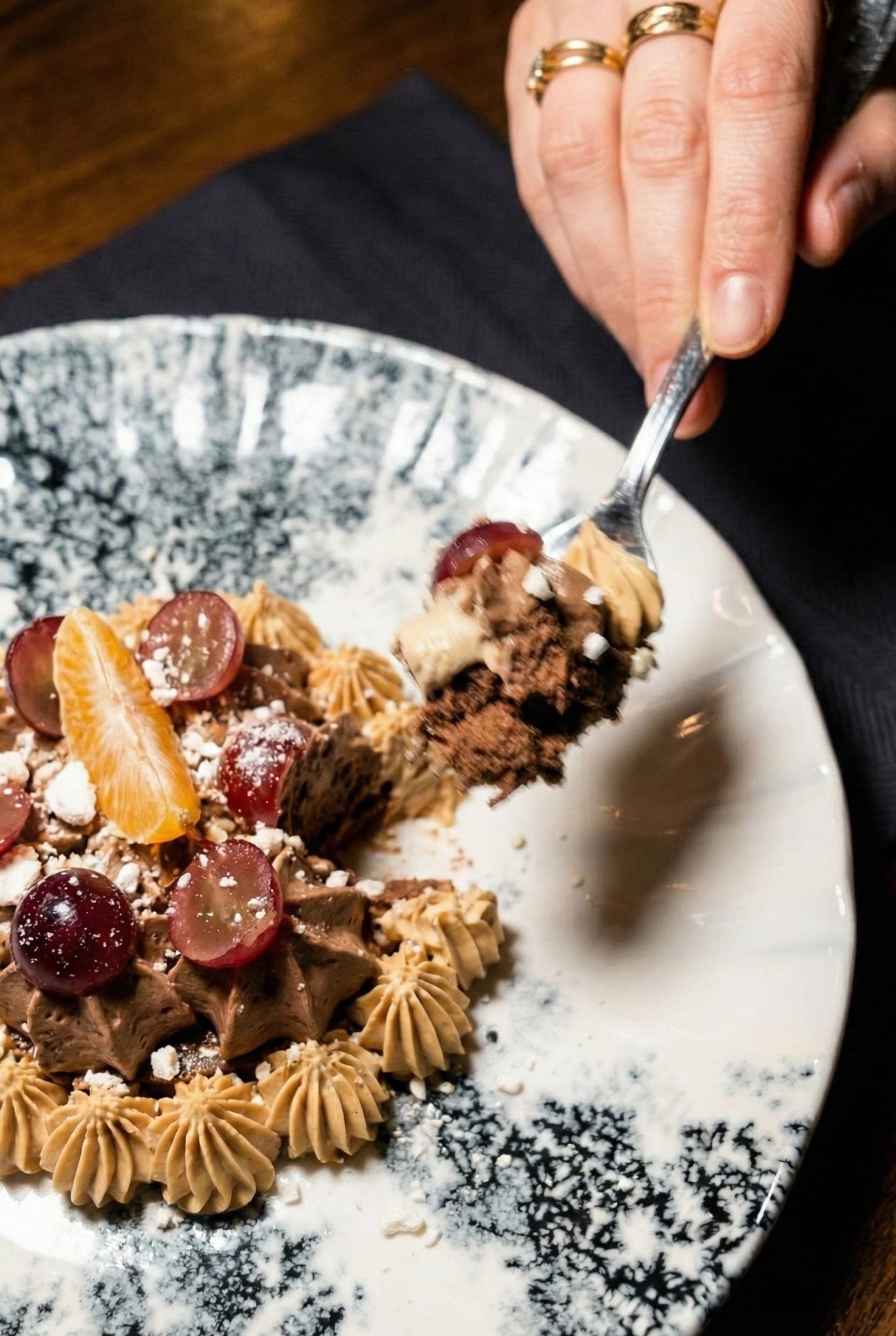 Dessert gourmand, chantilly caramel