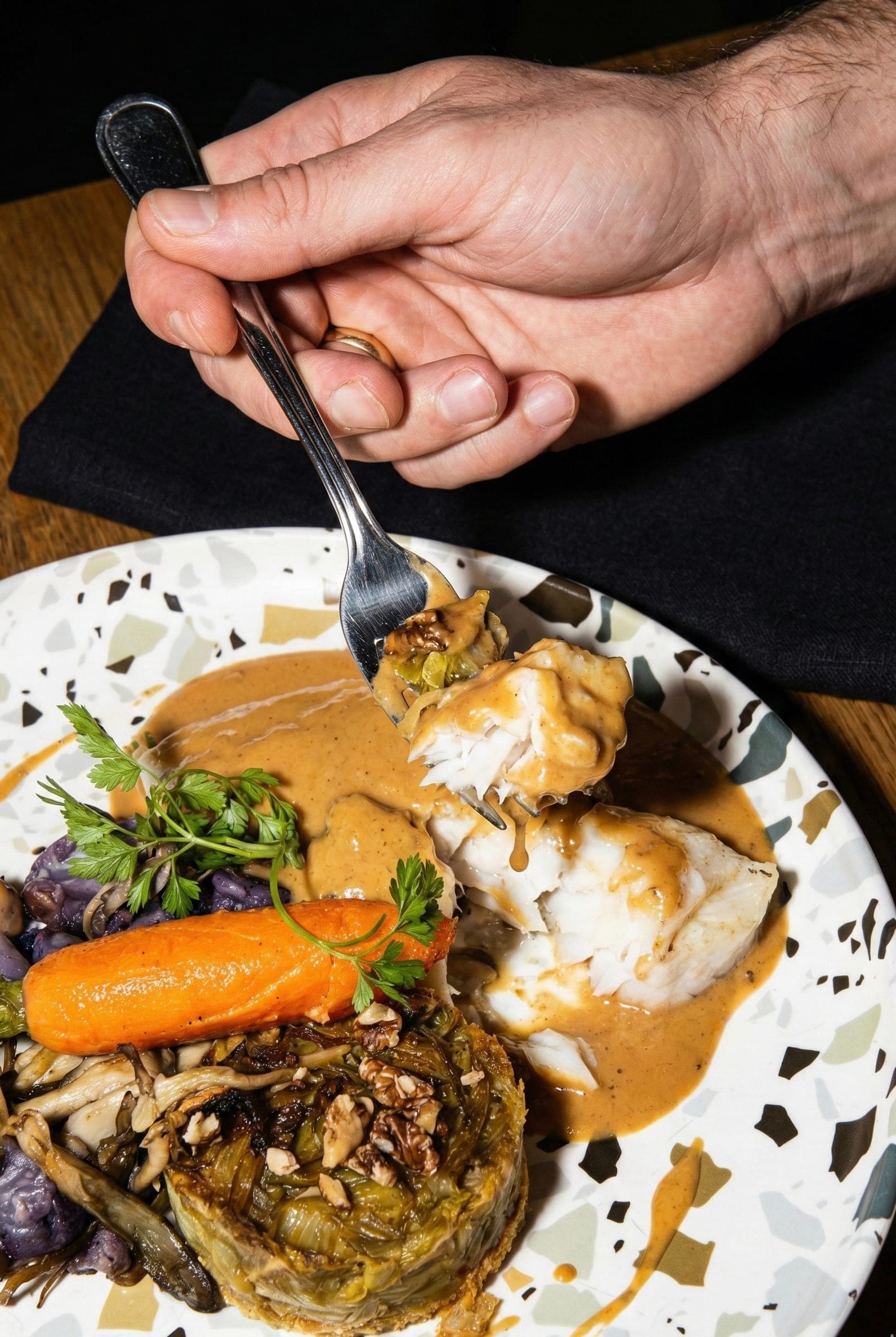 Poisson du jour, sauce Nantua